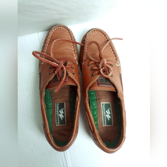 Natural Sport 6.5M Caramel 3 Eye Boat Shoes Endlessly Wearable Versatile Ugly - Picture 5 of 9